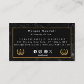 Advocate, advocaat klassiek visitekaartje (Achterkant)