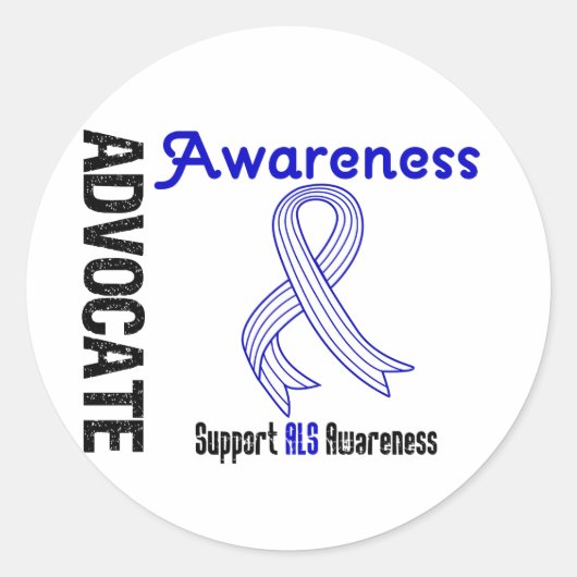 Advocate ALS Awareness Ronde Sticker (Voorkant)
