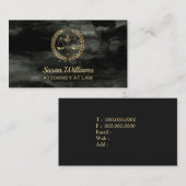 Advocate aquarel black and gold visitekaartje (Voorkant / Achterkant)