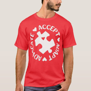 Advocate Autism Awareness 2 accepteren T-shirt