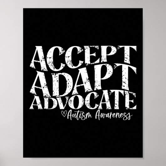 Advocate Autism Awareness accepteren Poster (Voorkant)