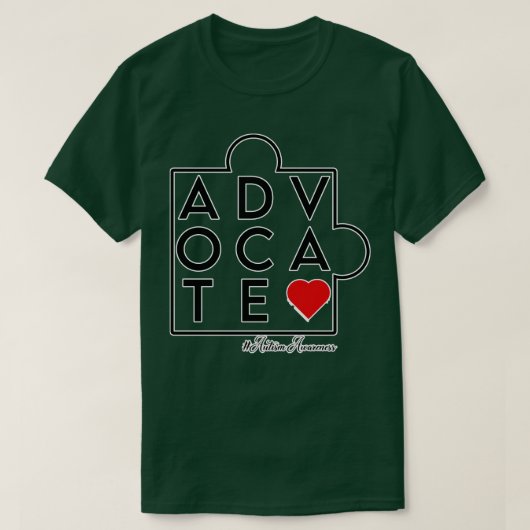Advocate Autism awareness T-shirt (Design voorkant)