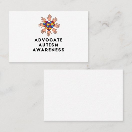 Advocate Autism awareness Visitekaartje (Voorkant / Achterkant)