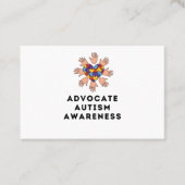 Advocate Autism awareness Visitekaartje (Voorkant)