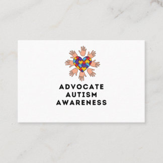Advocate Autism awareness Visitekaartje