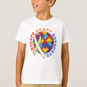 Advocate-autisme bewustmaking World Ribbo accepter T-shirt