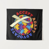 Advocate-autisme bewustmaking World Ribbo accepter Wandkleed (Voorkant (horizontaal))