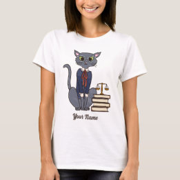 Advocate Cat - Grey Tom Attorney Cat Lover T-shirt
