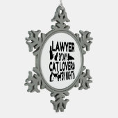 Advocate Cat Lover Tin Sneeuwvlok Ornament (Links)