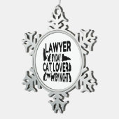 Advocate Cat Lover Tin Sneeuwvlok Ornament (Rechts)