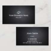 Advocate Dark Leather Professional Visitekaartje (Voorkant / Achterkant)