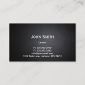 Advocate Dark Leather Professional Visitekaartje (Achterkant)