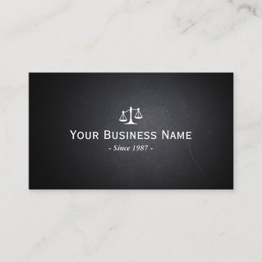 Advocate Dark Leather Professional Visitekaartje (Voorkant)