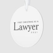Advocate Eerste Kerstmis Modern Custom Holiday Ornament (voorkant)
