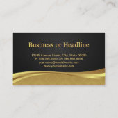 Advocate: Elegant Black Gold Damask Visitekaartje (Achterkant)