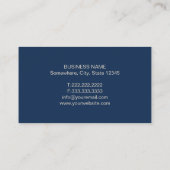 Advocate Gold Justice Scale Elegant Navy Blue Visitekaartje (Achterkant)