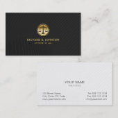 Advocate Gold look Justice Scales Icon Elegant Bla Visitekaartje (Voorkant / Achterkant)