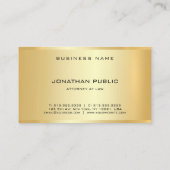 Advocate Gold Look Sjabloon Law Kantoor Visitekaartje (Achterkant)