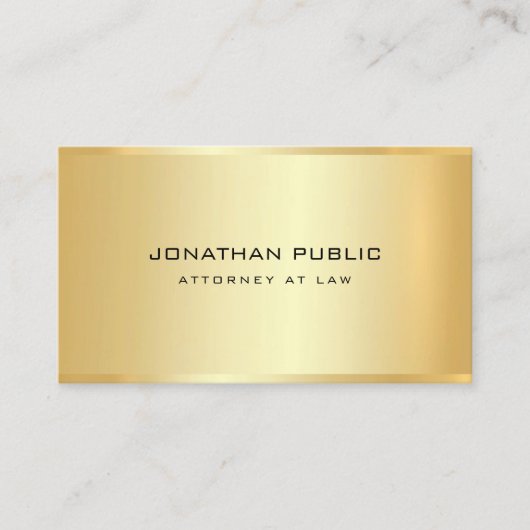Advocate Gold Look Sjabloon Law Kantoor Visitekaartje (Voorkant)
