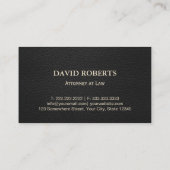 Advocate Gold Scale Elegant Black Leather Visitekaartje (Achterkant)