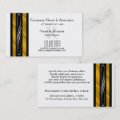 Advocate gouden zwart wit visitekaartje (Voorkant / Achterkant)