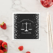 Advocate Graduation Party Zwart Zilver Servet (Insitu)