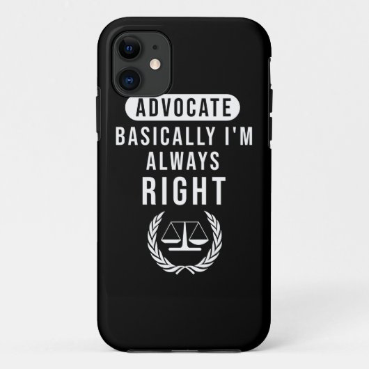 Advocate heeft altijd gelijk Case-Mate iPhone case (Achterkant)