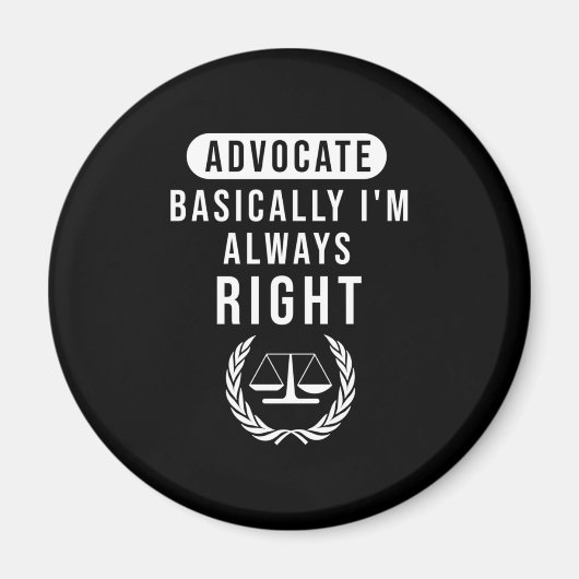 Advocate heeft altijd gelijk magneet (Voorkant)