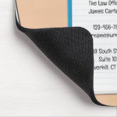 Advocate Kantoor Desk Achtergrond Mousepad Muismat (Hoek)
