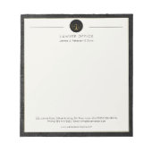 Advocate kantoor elegant professioneel gepersonali notitieblok (Voorkant)