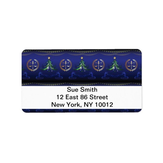 Advocate kerstboom Elegant Etiket (Voorkant)