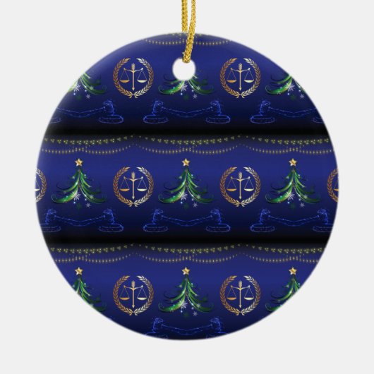 Advocate kerstboom Elegant Keramisch Ornament (Voorkant)