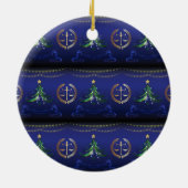 Advocate kerstboom Elegant Keramisch Ornament (Achterkant)