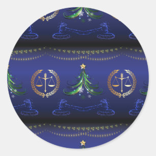 Advocate kerstboom Elegant Ronde Sticker