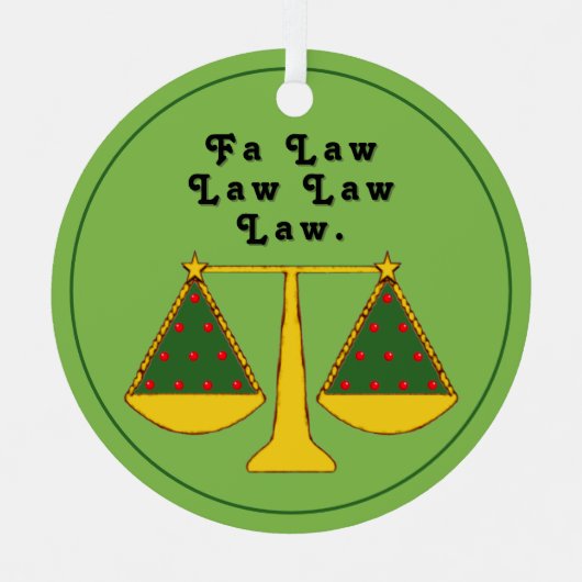 Advocate Kerstmis Metalen Ornament (Voorkant)