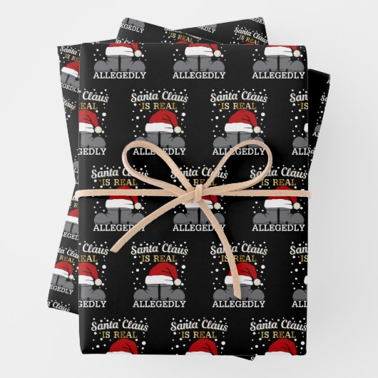 Advocate Kerstmis - Santa is Real Naar verluidt Inpakpapier Vel (In situ)