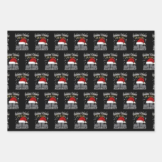 Advocate Kerstmis - Santa is Real Naar verluidt Inpakpapier Vel (Voorkant)