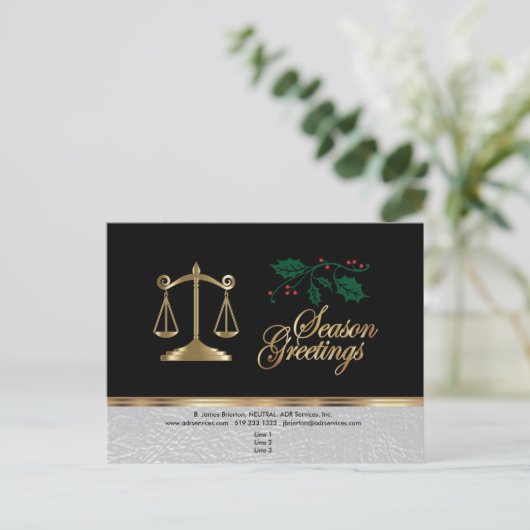 Advocate kerstmis - Seizoengroeten Feestdagenkaart (Staand voorkant)