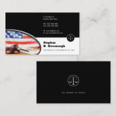 Advocate Law Kantoor | Attorney Black White Visitekaartje (Voorkant / Achterkant)