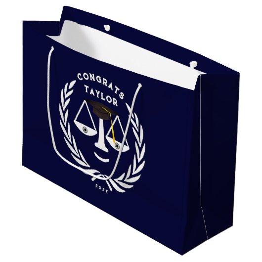 Advocate Law School Afstudeerder Grote Geschenktas Groot Cadeauzakje (Voorkant Gekanteld)