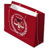 Advocate Law School Afstudeerder Grote Geschenktas Groot Cadeauzakje (Voorkant Gekanteld)