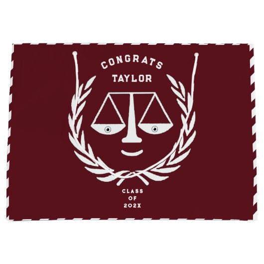 Advocate Law School Afstuderen Grote Geschenktas Groot Cadeauzakje (Voorkant)