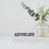 Advocate Legal Words Visitekaartje (Staand voorkant)