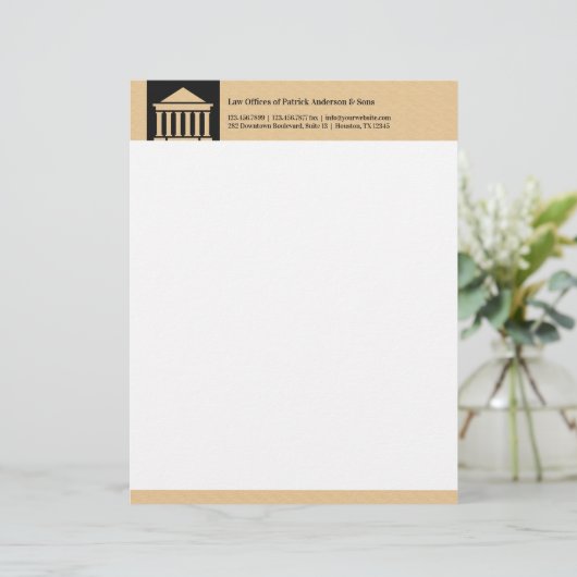 Advocate Letterhead Briefhoofd Sjabloon (Staand voorkant)