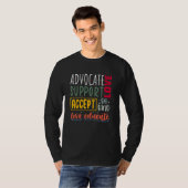 Advocate Love Support Accept Be Kind Autism Awaren T-shirt (Voorkant volledig)