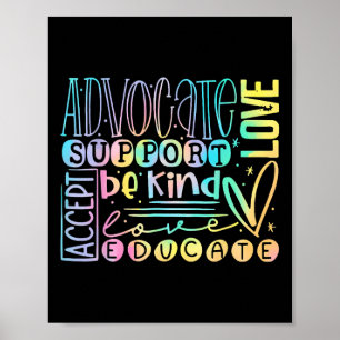 Advocate Love Support Accepteer Wees aardig Poster