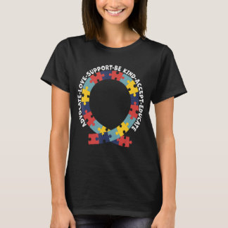 Advocate Love Support Accepteert Be Sind Autism Aw T-shirt