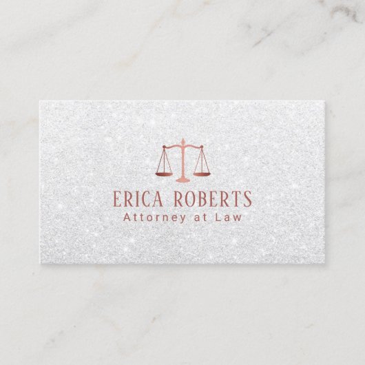 Advocate Modern Roos Gold Scale Silver Visitekaartje (Voorkant)