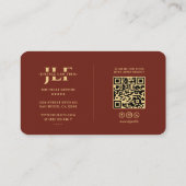 Advocate Notaris Dark Terracotta Modern Visitekaartje (Achterkant)