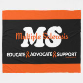 Advocate-ondersteuning opleiden...MS Fleece Deken (Voorkant (Horizontaal))